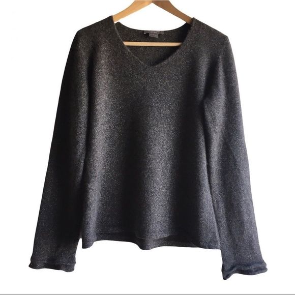 Ann Taylor Gray V-Neck Sweater - Picture 1 of 13